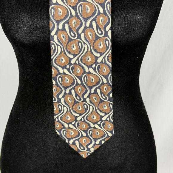 Giorgio Armani 100% Linen Designer Tie - Picture 2 of 3